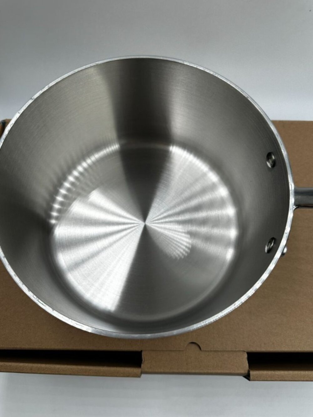 NIB Martha Stewart 4 Qt Tri-Ply Stainless Steel Sauce Pan w/Lid New In Box - Picture 3 of 7